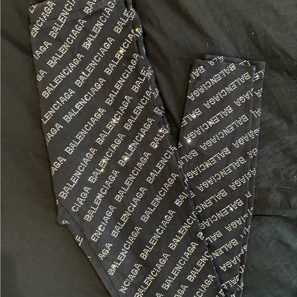 Balenciaga crystallized Runway leggings
